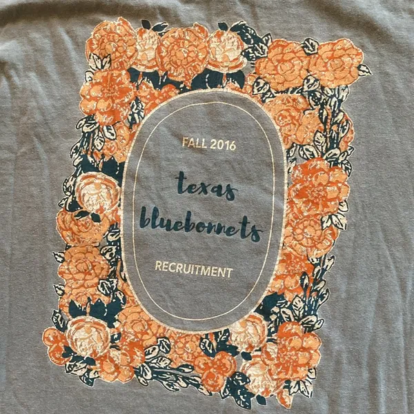 Comfort Colors Texas Bluebonnets Recruitment Flower T-Shirt Blue Size Medium - Image 2