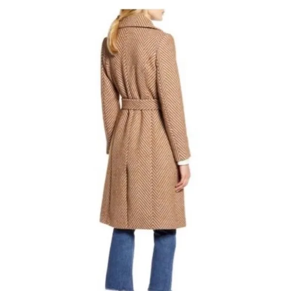 Halogen Atlantic x Pacific Herringbone Belted Coat - Image 2