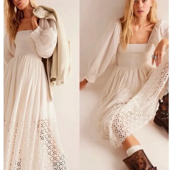 Free people maxi eyelet dress - Image 2