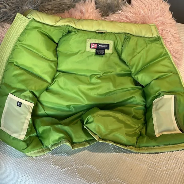 Duck Head Puffer Ski Jacket Parrot Lime Green - Image 9