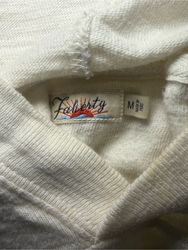 Faherty Sun & Wave Organic Cotton Hoodie Boho Costal Lightweight Medium. - Image 6