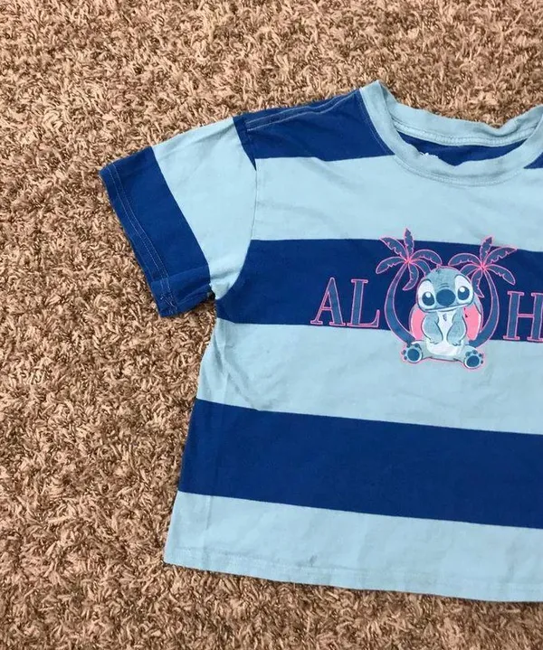 Stitch Aloha striped graphic t-shirt - Image 5
