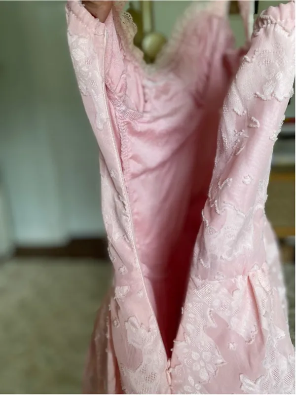 SHEIN Corset Babydoll Mini Dress Coquette Blush Pink Lace Romantic Fairy NWT - Image 4