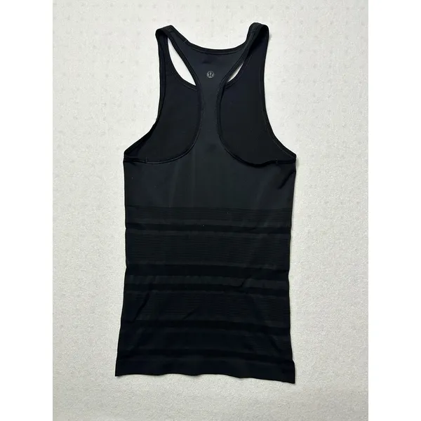 Lululemon Black Seamless Racerback Tank Top Size XS - Image 2