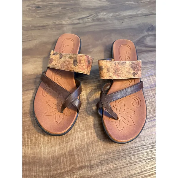 BOC Born Concept Women Brown Cork Strap Thong Sandals‎ Size 9 - Image 3