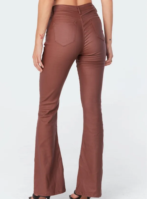 Edikted Faux Leather Pants - Image 5