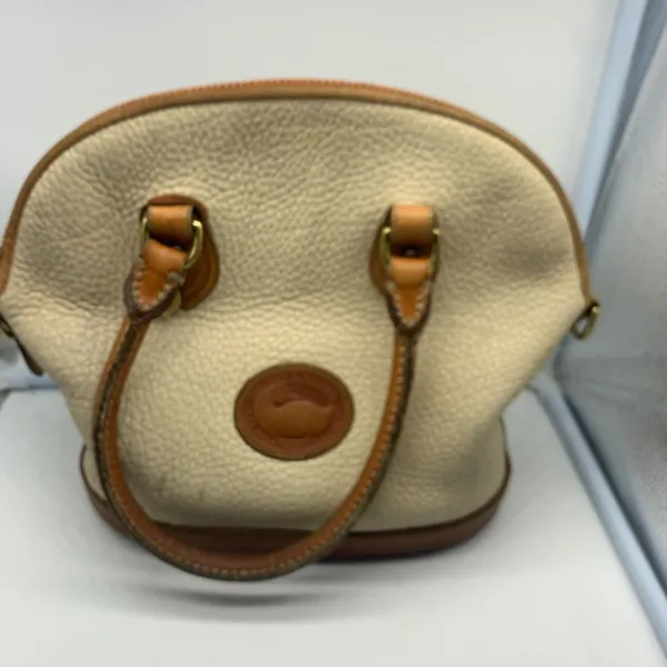 DOONEY And BOURKE white pebbled leather vintage tote bag - Image 3