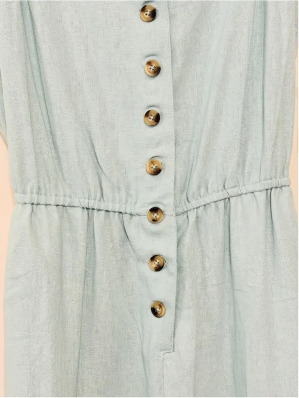 ModCloth Women’s Everyday Walking Momentum Sleeveless Linen Blend Jumpsuit SizeM - Image 8