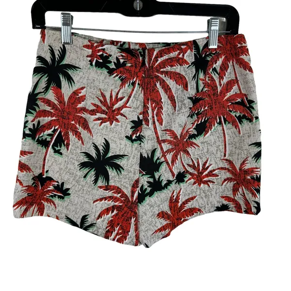 TopShop Tropical Print Palm Tree Mini‎ Skirt Skort Shorts Resort Wear Size 6 - Image 4
