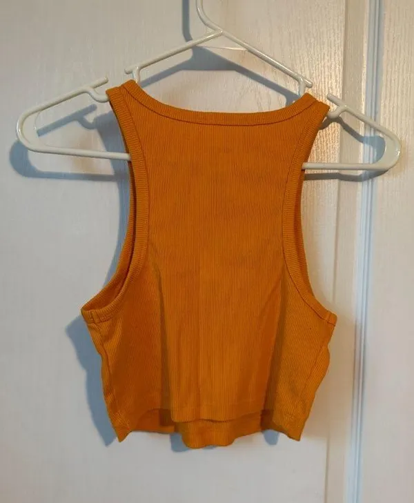 Target Mustard Ribbed Cropped Tank - Image 2