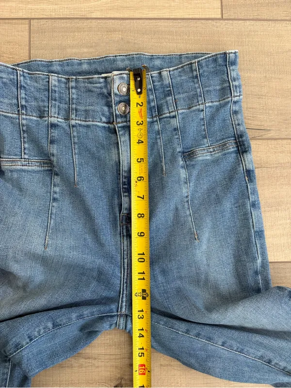 Free People We The Free Jayde High Rise Flare Jeans Sunburst Blue 29 - Image 9
