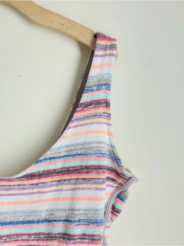 Free People By The Beach Striped Romper Multicolor Size M - Image 7