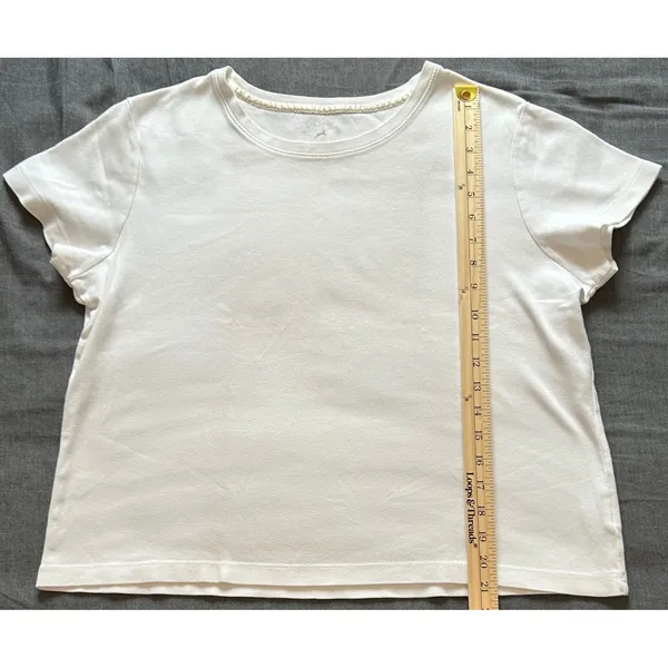 White Stag Women XL White Short Sleeve Crew Neck 100% Cotton T-Shirt - Image 2