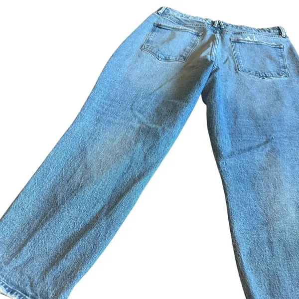 Good American Good Mom Light Wash Jeans Straight Leg Cotton Size 15 Women's - Image 12