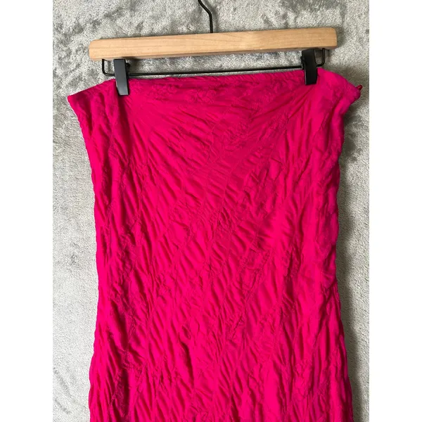 Anthropologie Strapless Knit Midi Dress Wedding Guest Coquette‎ Pink Large - Image 3