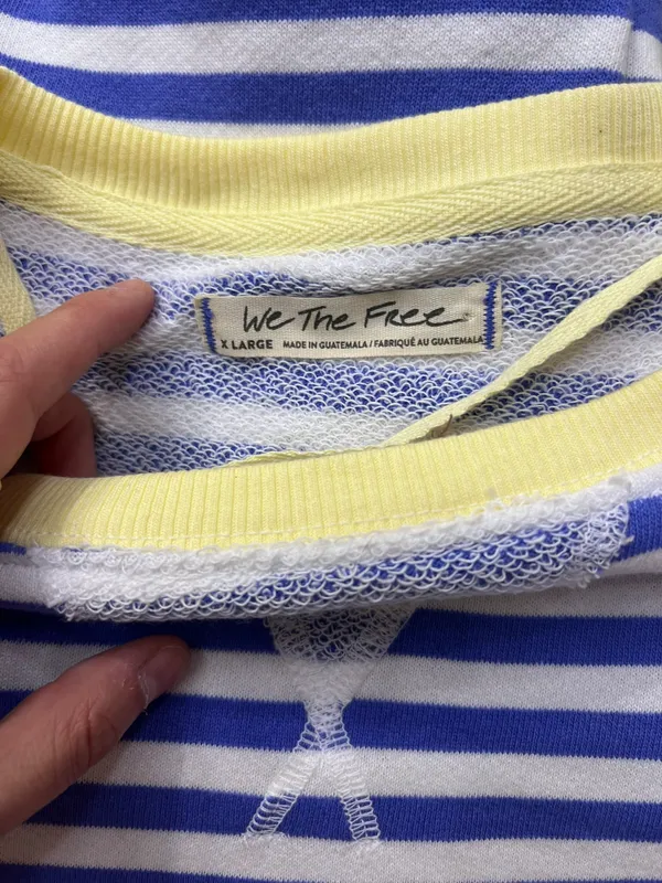 Free People Classic Stripped Oversized Crewneck - Image 8
