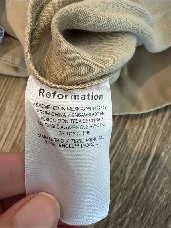 Reformation khaki straight leg pants beige tan 0 - Image 7