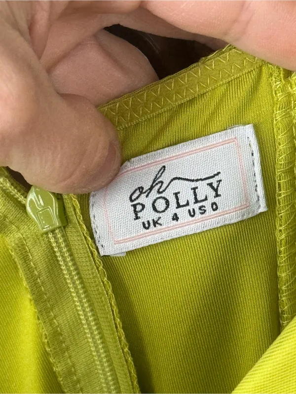 Oh Polly emalee corset mini dress fairycore tie front bodycon sexy lime ruched - Image 3