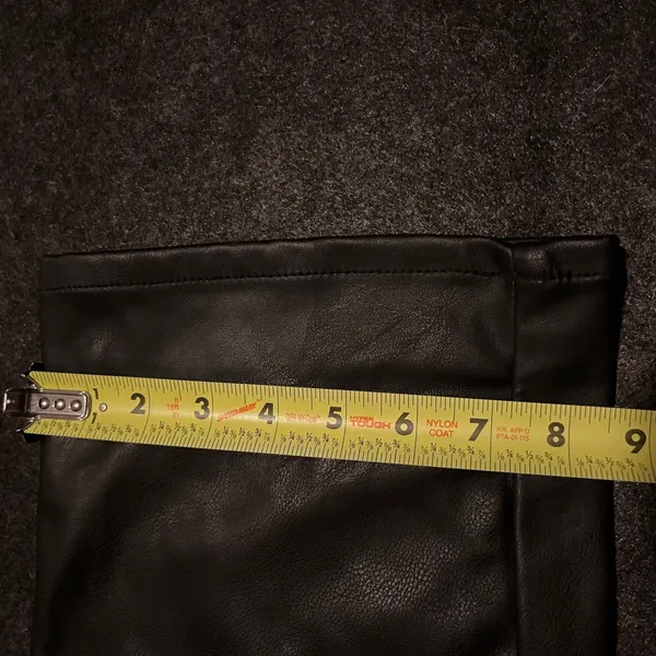 H&M Faux‎ Leather Pants Size 8 Black Straight Leg Casual Career - Image 8