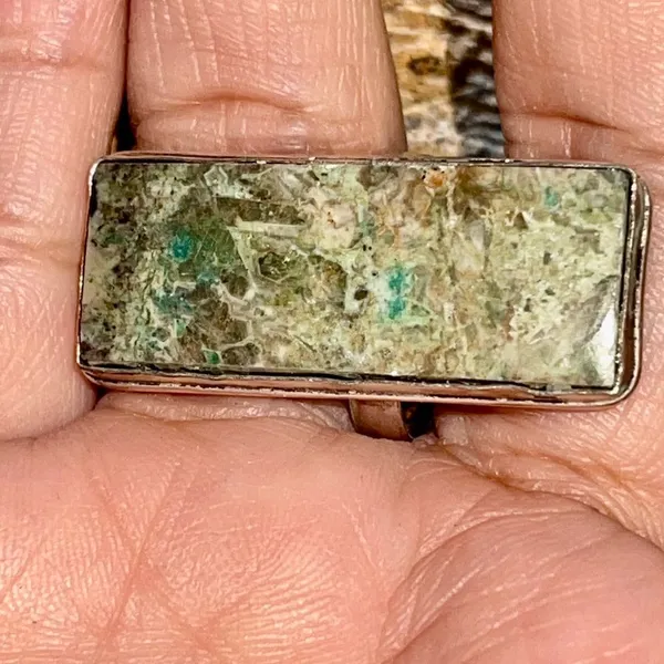 Chrysocolla Ring Size 6 Green - Image 3