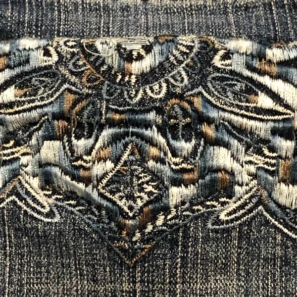 Kikit High Waist Embroidered Pocket Jeans Stretch Fit Flare 8 - Image 4