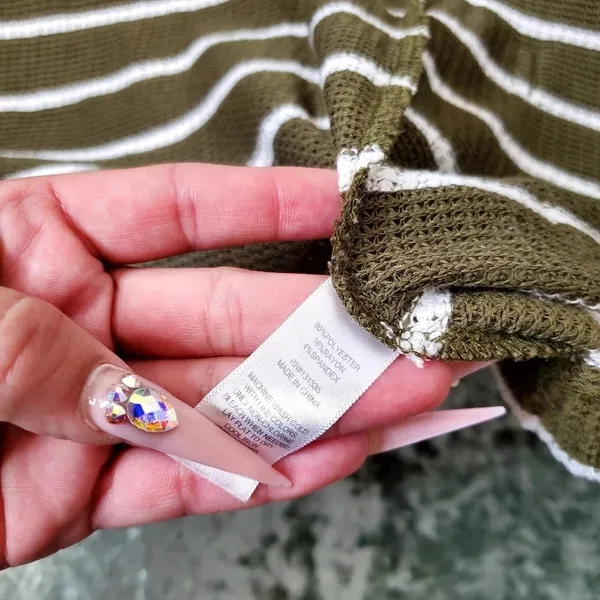 Socialite Striped Knit Button Front‎ Cardigan - Image 4