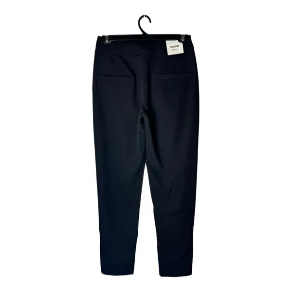 Trouser9 Pants Women Small Black Pleated‎ Baggy Tapered Leg Trousers Career NWT - Image 2