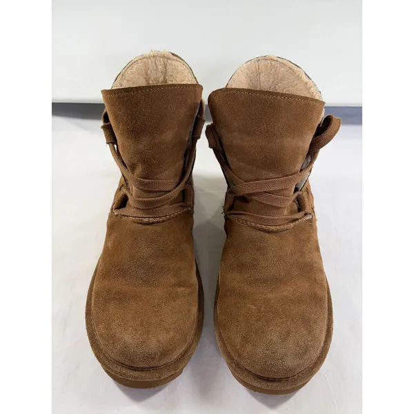 Bearpaw Zora Hickory Suede Ankle Boots Brown Wool Lining 2131W-20RA Womens 9 - Image 3