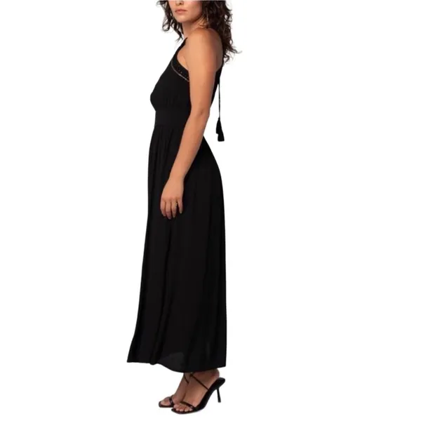 LOVESTITCH Beaded Maxi Dress Sz S Black Feminine Retro Boho Party Whimsycore NWT - Image 3