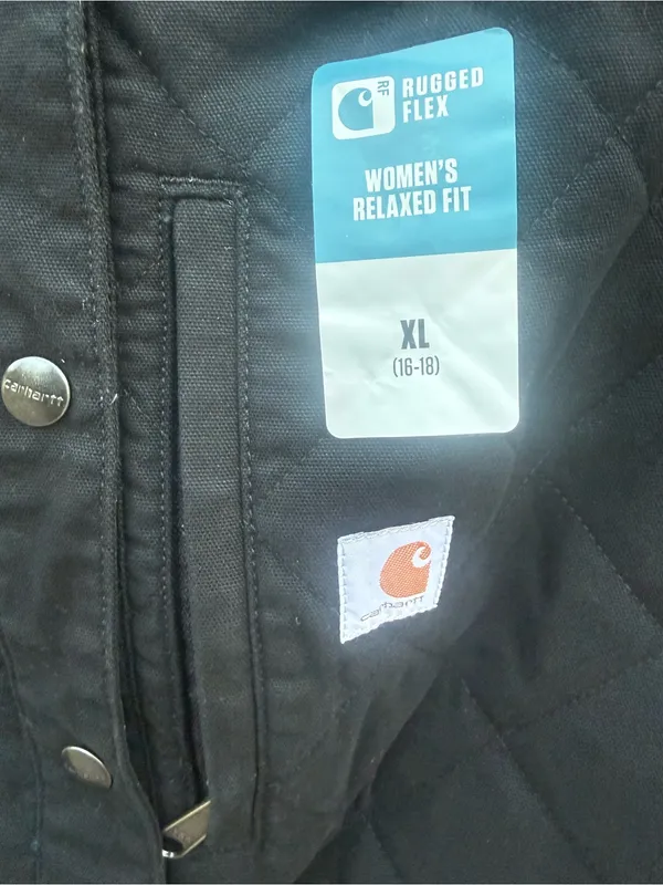 Carhartt Womens Rugged Flex Relaxed Fit Quilted Canvas Insulated Vest Black XL - Image 2