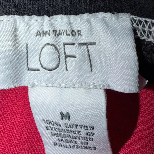Ann Taylor LOFT Black Cotton Fleece Mini Skirt Drawstring Sporty Casual Medium - Image 3