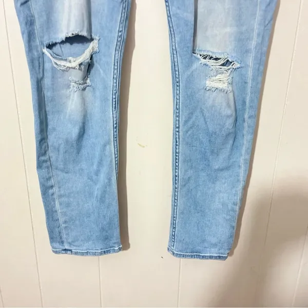 Vigoss Thompson Tomboy Boyfriend Jeans Womens 31 Distressed Light Wash - Image 2