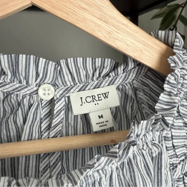 J. Crew Striped Flutter Sleeve Top - Image 5