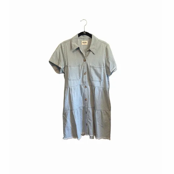 Show Me Your Mumu Birmingham Jean Dress Button Down Size Large 100% Cotton - Image 2