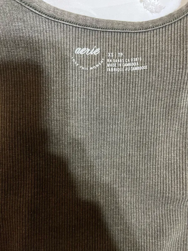 Aerie Ribbed Tank Top Cropped - Image 3