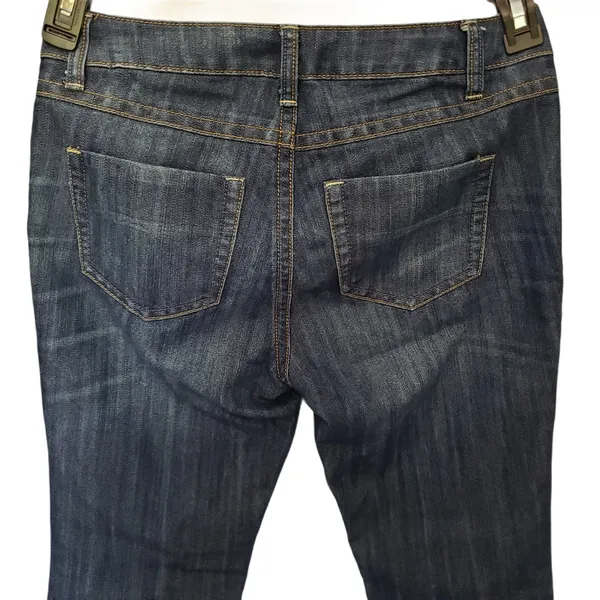 Cabi Y2K Flare Retro Womens Jeans Sz 2 Preppy Minimalist Dark Wash Classic Denim - Image 8