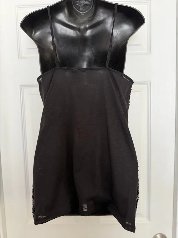Black sequin camisole top Size M - Image 4