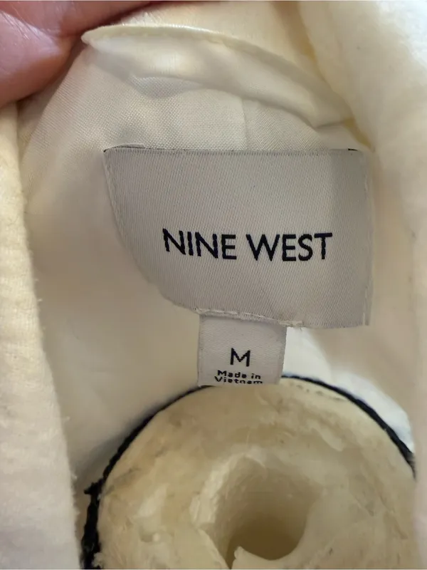 Nine West Ivory Textured Open-Front Blazer - Image 6