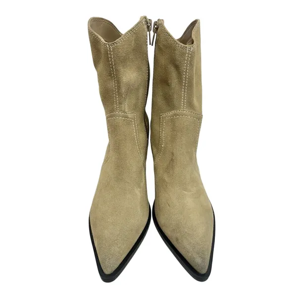 BP Surina‎ Tan Suede Western Ankle Boots Pointed Toe Block Heel 5.5M - Image 4