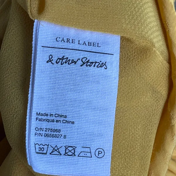Los Angeles Atelier & Other Stories Yellow Belted Maxi Dress Size 2 - Image 9