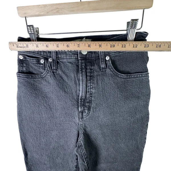 Madewell Perfect Vintage Straight Jeans Womens Black‎ High Rise Ankle 26 - Image 7