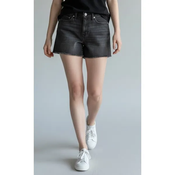 Levis Womens Shorts Black Size 30 Mid Length Zip Fly Stretch Fabric 29 Inseam - Image 3