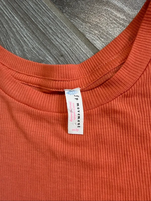 FP Movement Ribbed Tank oversized muscle in Burnt Orange XS extra small - Image 2