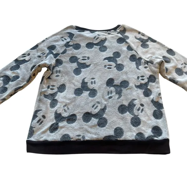 Disney Gray Mickey Mouse Plush Sweater Top - Image 2