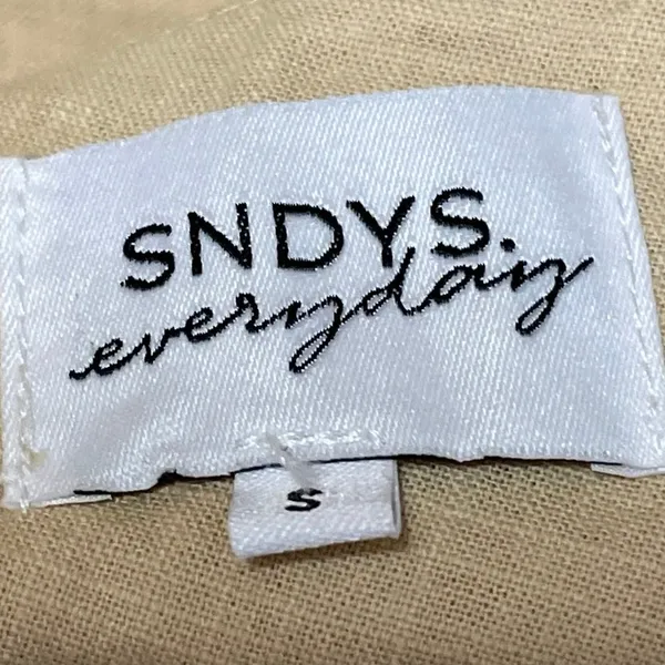 SNDYS x REVOLVE Lottie Beige Smocked Drop Waist Fit & Flare Maxi Dress Size S - Image 4