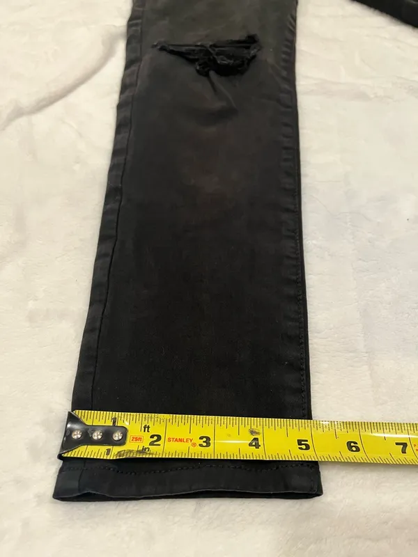American Eagle Super Hi-Rise Jegging - Black Distressed -Size 6 - Image 10