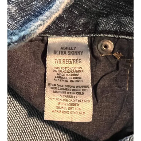 Aeropostale Girl's Jeans Ashley Ultra Skinny Size 7/8 29 1/2" x 15" Waist‎ - Image 6