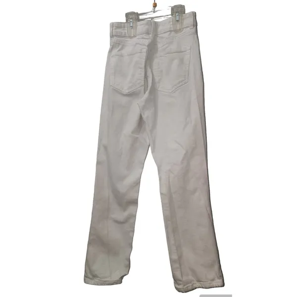 H&M White‎ Distressed Jeans Ripped Knee Casual Denim Pants Size 2 - Image 2