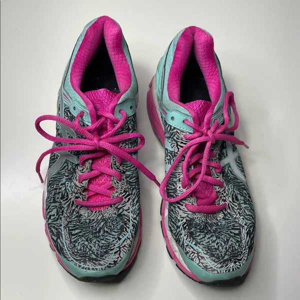 ASICS Women's Athletic‎ Shoes - Teal and Pink - Image 2