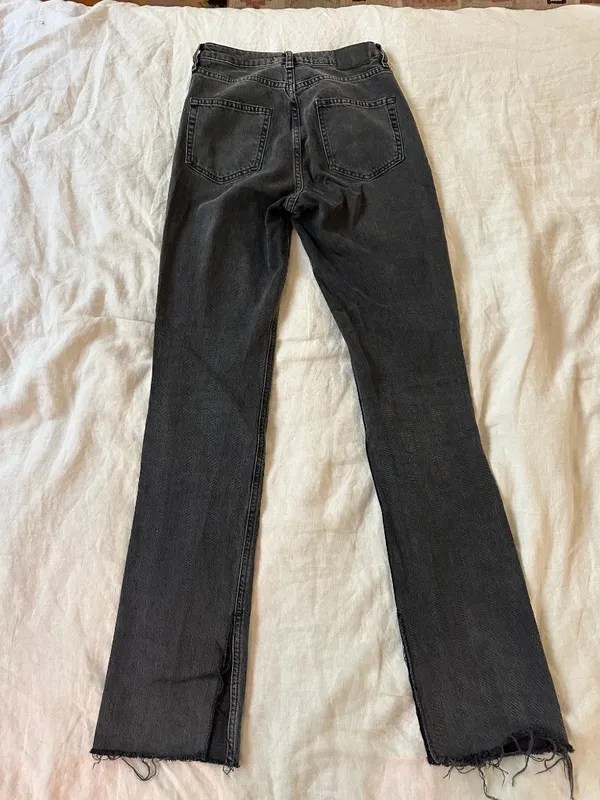 ZARA Black Denim Flare Jeans - Image 3